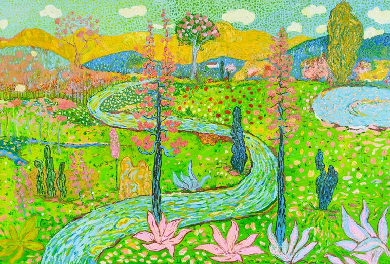 Print of Impressionism Landscape Painting by Jie Song