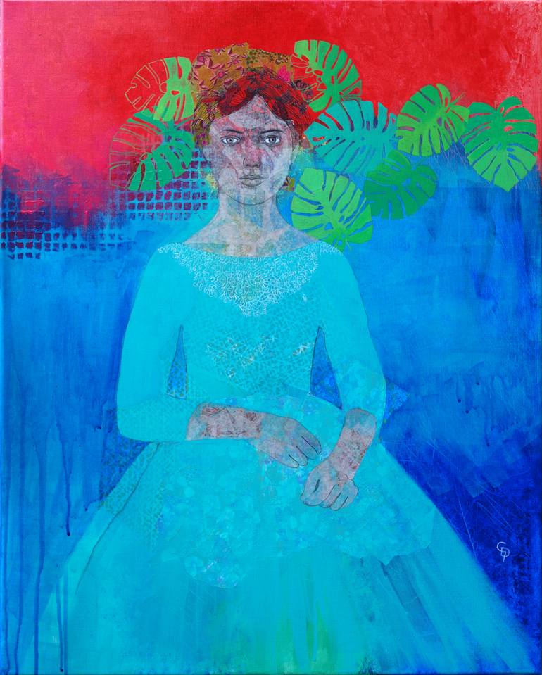 Original Conceptual People Painting by Cécile Duchêne Malissin