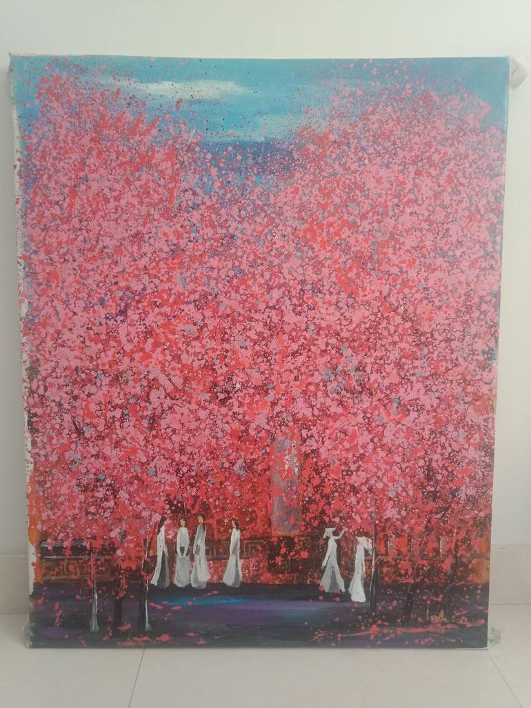 Print of Abstract Landscape Painting by Hai Linh Le