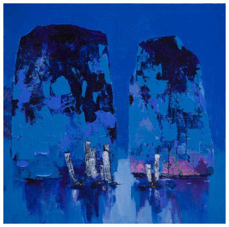 Print of Art Deco Seascape Painting by Khanh The Bui