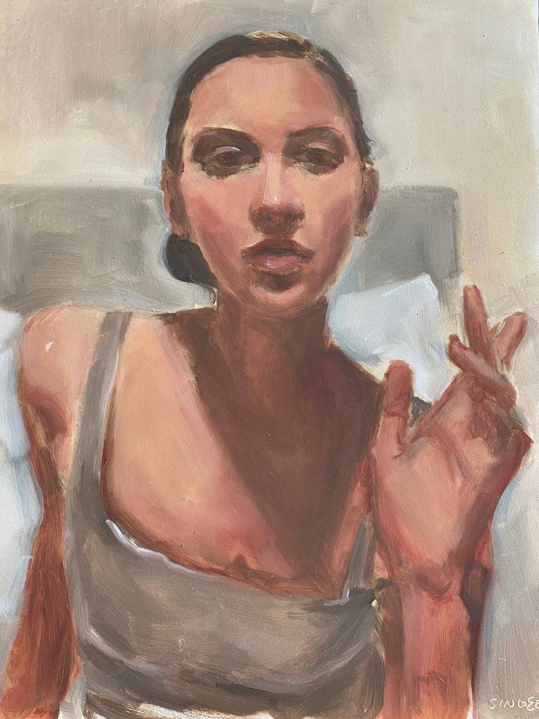 Print of Figurative Women Painting by Leslie Singer