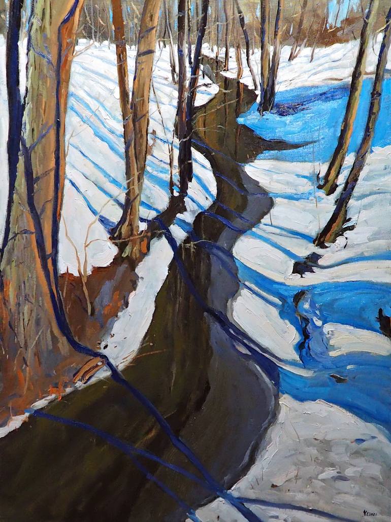 Original Impressionism Landscape Painting by Yuanyuan Liu