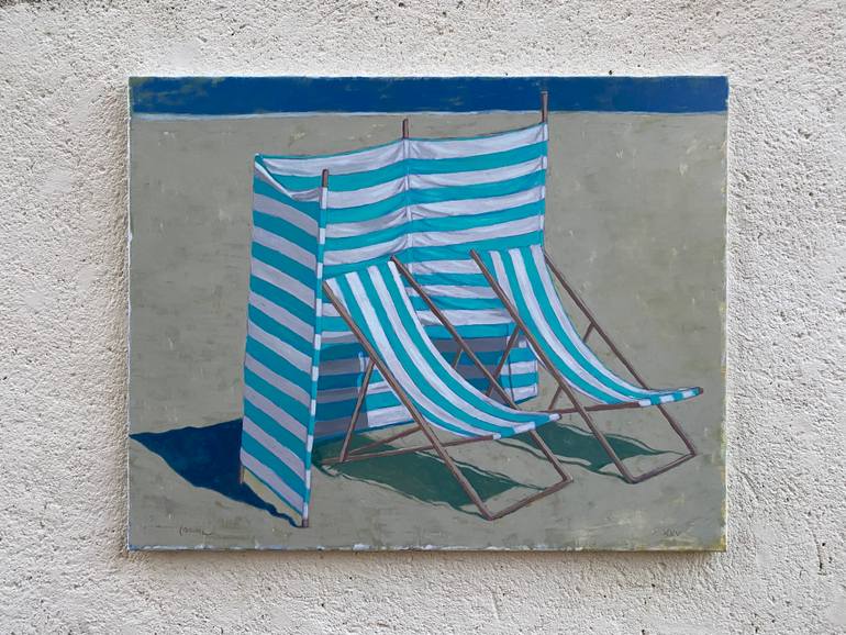 Original Figurative Beach Painting by Anthony Miguel