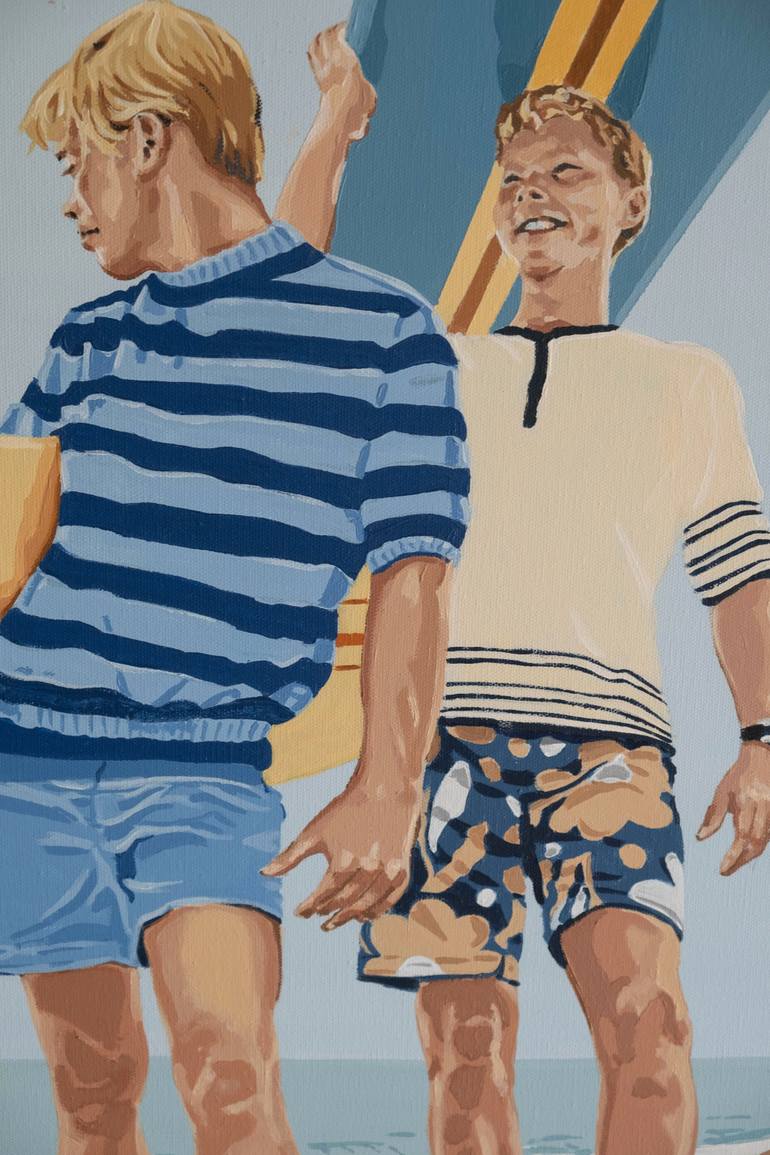 Original Figurative Beach Painting by Phil Bower