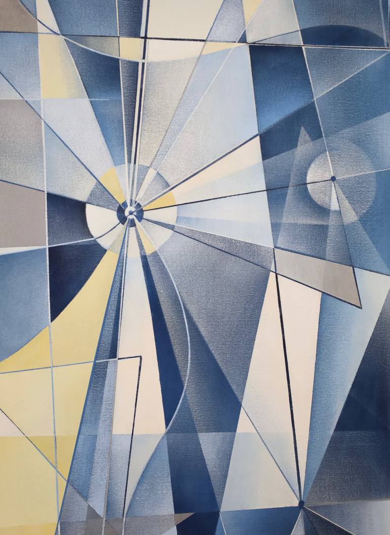 Original Modernism Abstract Painting by Robert Von Bangert